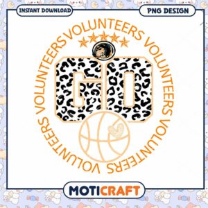 Leopard Print Go Volunteers PNG Design for Sports Fans