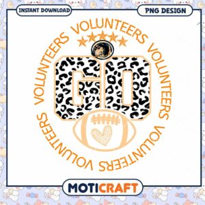 Leopard Print Go Volunteers PNG Design for Download