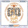 Leopard Print Cowboys Basketball PNG Design Instant Download