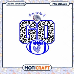 Leopard Print Go Football PNG Design for Instant Download
