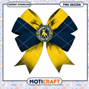 Johnson C Smith Golden Bulls Bow PNG Instant Download