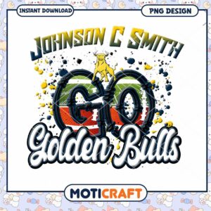 Johnson C Smith Go Golden Bulls PNG Art Design Download