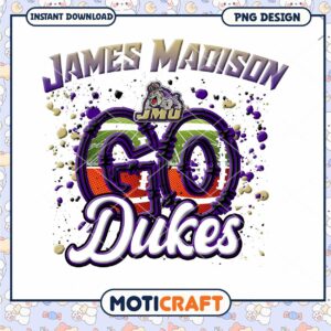 James Madison Dukes Go PNG Design Instant Download Art