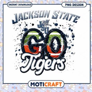 Jackson State Go Tigers PNG Design Instant Download