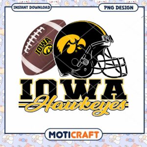 Iowa Hawkeyes Football PNG Graphic for Instant Download