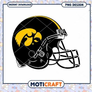 Iowa Hawkeyes Football Helmet PNG Instant Download Design