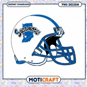 Indiana Sycamores Football Helmet PNG Download Design