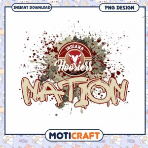 Indiana Hoosiers Nation PNG Design Instant Download Art