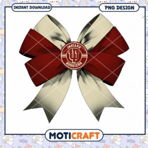 Indiana Hoosiers Decorative Bow PNG Download Design