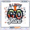 Illinois Go Illini Sports Fan PNG Design Downloadable Art
