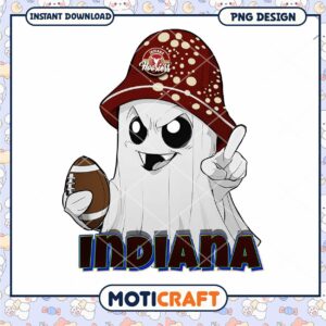 Indiana Ghost with Football PNG Instant Download Design