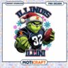 Illinois Football Grinch PNG Holiday Design Download