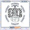 Huskies Go Wild Football PNG Design for Instant Download