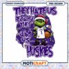 Huskies Basketball Grinch Design for Instant Download PNG