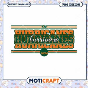 Hurricanes NCAA PNG Design for Instant Download Art
