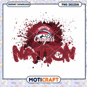 Houston Cougars Nation PNG Design Instant Download Art