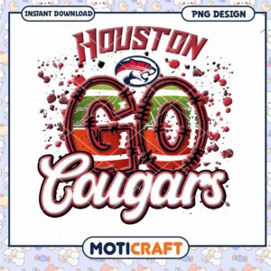 Houston Cougars Go Team Spirit PNG Graphic Design Download