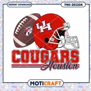 Houston Cougars Football PNG Design Instant Download