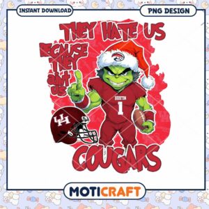 Houston Cougars Football PNG Design Instant Download Art
