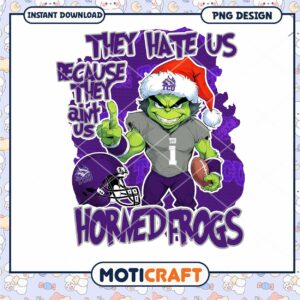 Horned Frogs They Hate Us Football PNG Design Download