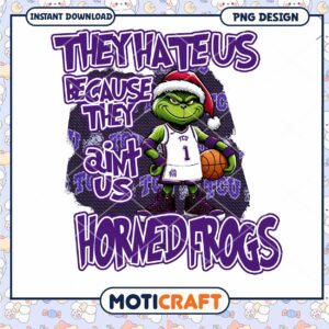 Horned Frogs Basketball Grinch PNG Design Download