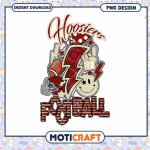 Hoosiers Football PNG Design Instant Download Art