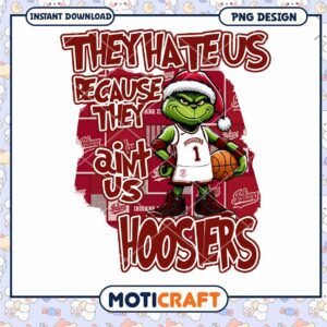 Hoosiers Basketball Grinch PNG Team Spirit Design Download
