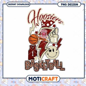 Hoosiers Basketball PNG Design for Instant Download Art