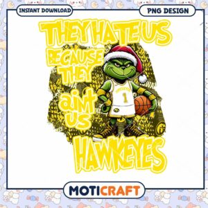 Hawkeyes Grinch Basketball PNG Design for Instant Download