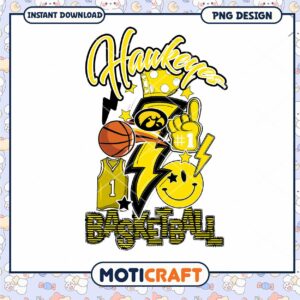 Hawkeyes Basketball PNG Digital Design for Instant Download