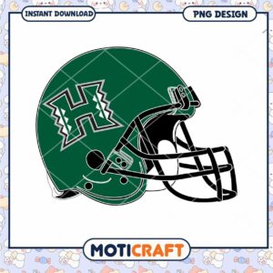 Hawaii Football Helmet PNG Instant Download Design File