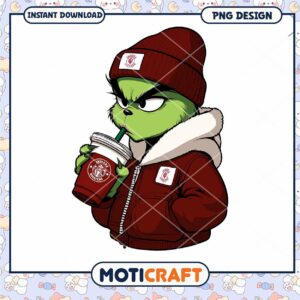 Grumpy Green Character PNG Art for Instant Download