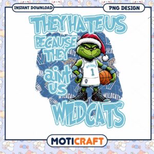 Grinch Wildcats Basketball PNG Design for Fans Download