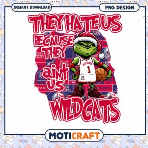 Grinch Wildcats Basketball Art PNG Instant Download Gift