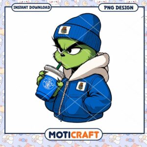 Grinch UCLA Starbucks PNG Design