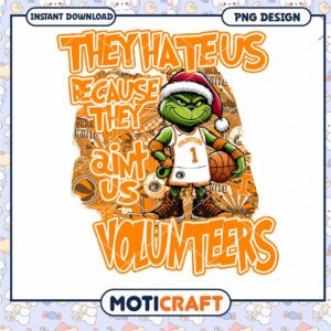 Grinch Themed Basketball PNG Design for Volunteers Fans