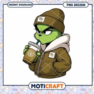 Grinch Starbucks PNG Design Instant Download