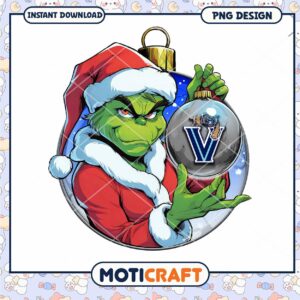 Grinch Santa Ornament PNG Design for Holiday Decor