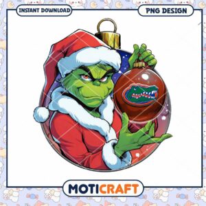 Grinch Ornament PNG Design for Holiday Decor Download