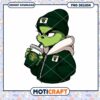 Grinch PNG Design Cool Character with Coffee Drink