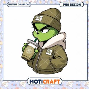 Grinch Inspired PNG Design for Instant Download Fun