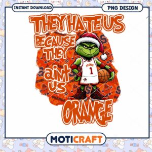 Grinch Inspired Orange Basketball PNG Downloadable Design