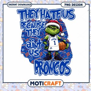 Grinch Inspired Basketball PNG Design for Broncos Fans
