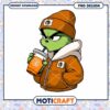 Grinch in Jacket with Coffee PNG Instant Download Design