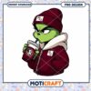 Grinch in FSU Outfit with Coffee PNG Instant Download