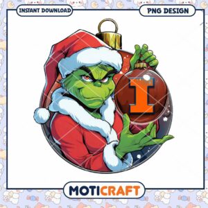 Grinch Holiday Ornament PNG Fun Christmas Design Download