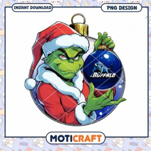 Grinch Holiday Ornament Design PNG Instant Download