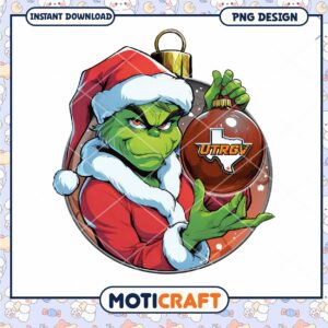Grinch Holiday Ornament Design UTRGV PNG Download