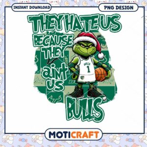 Grinch Holiday Bulls Basketball PNG Design Download