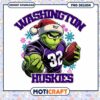 Grinch Football Design for Washington Huskies Fans PNG